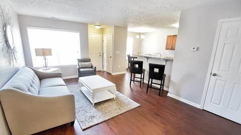 Townhome living and kitchen at The Reserves at 1150 Apartments, Integrity Realty LLC, Parma