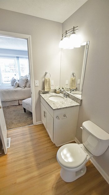 Townhome Bathroom Townhome Bathroom at The Reserves at 1150 Apartments, Integrity Realty LLC, Ohio - Photo Gallery 2