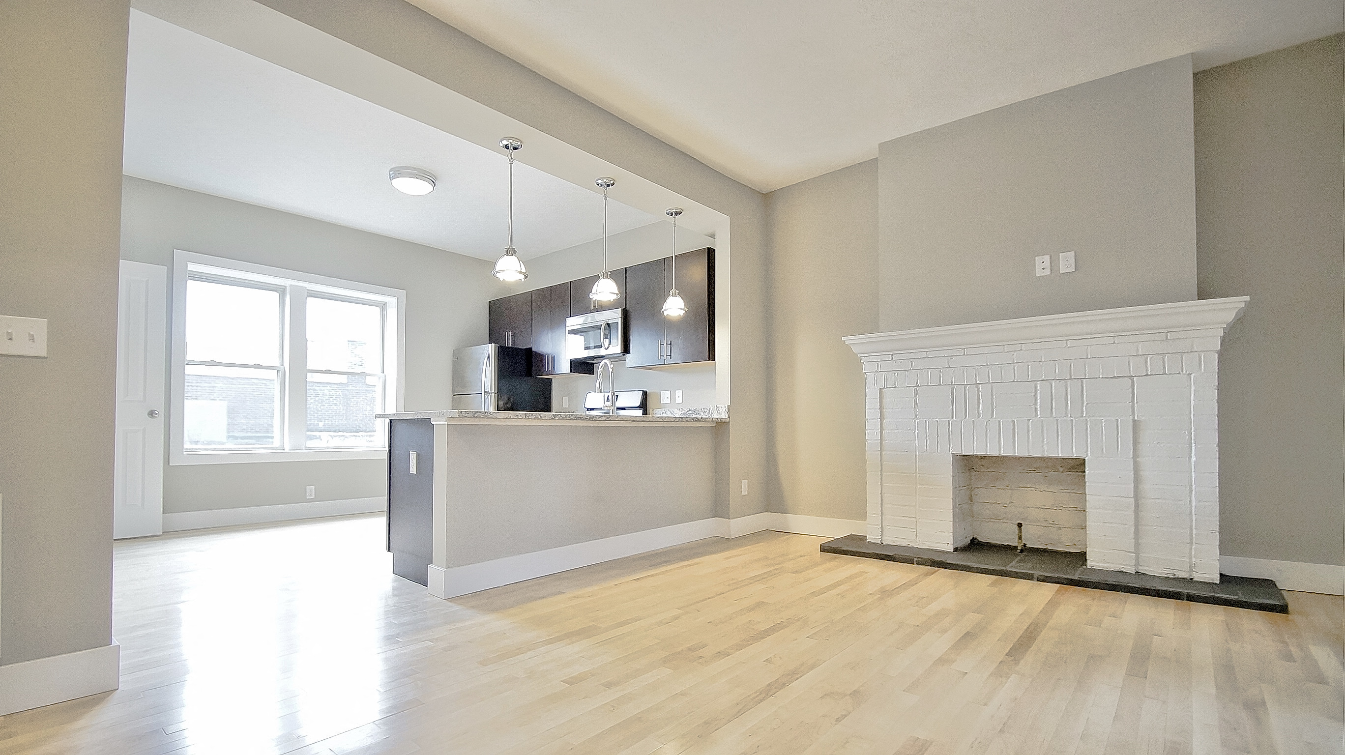 Chelsea Living and Kitchen at Integrity Gold Coast Apartments, Lakewood, 44102