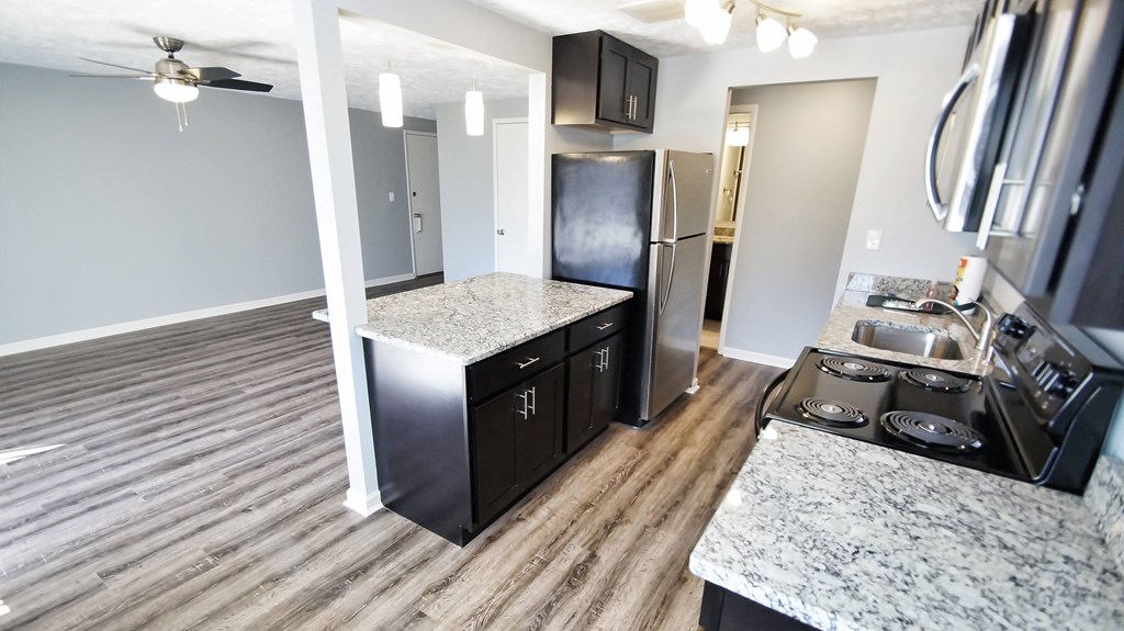 Open Concept Kitchen Example at Integrity Berea Apartments, Integrity Realty LLC, Berea