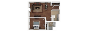 Large 1 Bedroom floor plan
