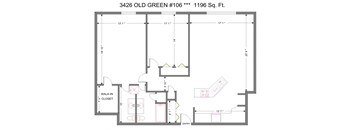 22BR,  2 Bedroom / 2 Bath Renovated 1196 Sq. Ft Floor Plan at Old Green Place Apartments, Integrity Realty LLC, Ohio