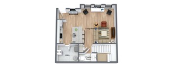 2 Bedroom 2.5 Bath 1,388 Sq. Ft. Townhome EndFloor Plan at Westwood Meadows in Westlake, 27825 Detroit Road, 44145