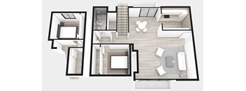 Two Bed + Two Bath Townhouse