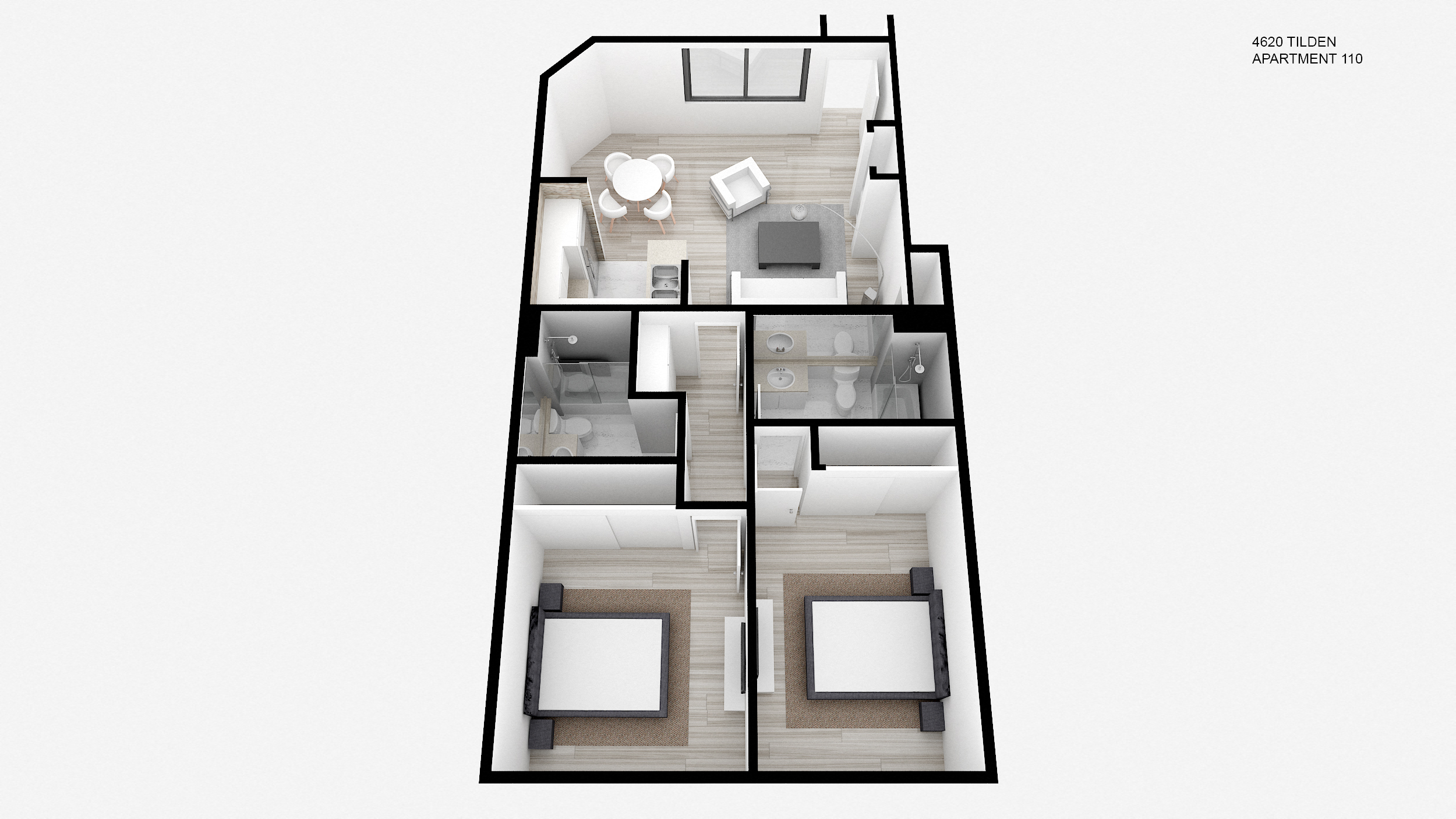 Two Bedroom + Two Bath