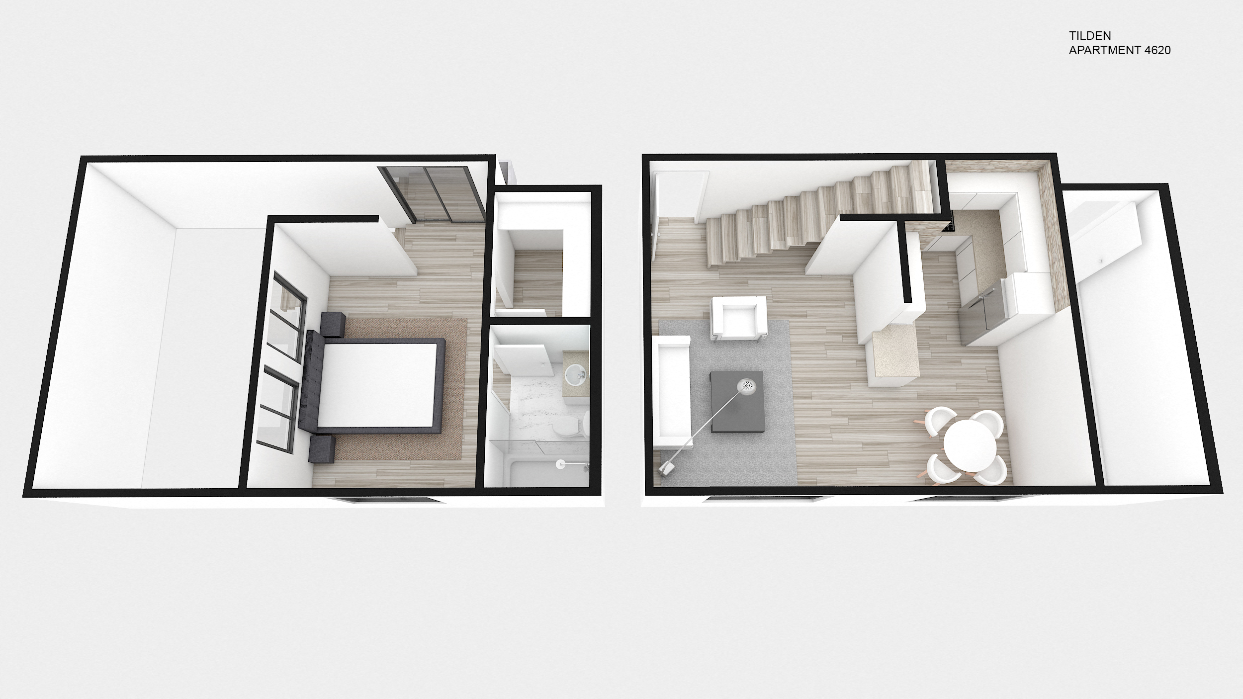 One Bedroom + One Bath Loft