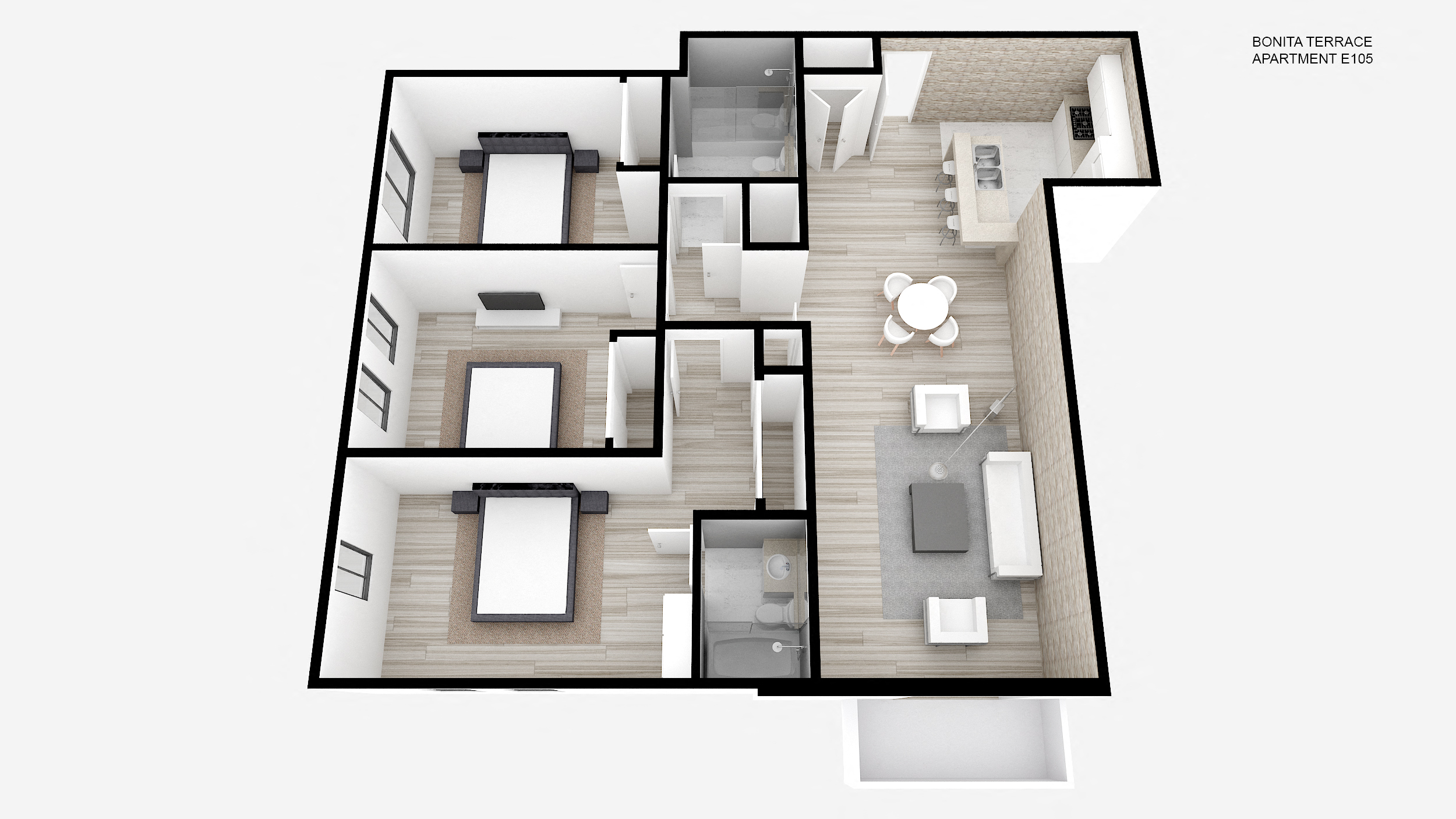 Three Bed + Two Bath