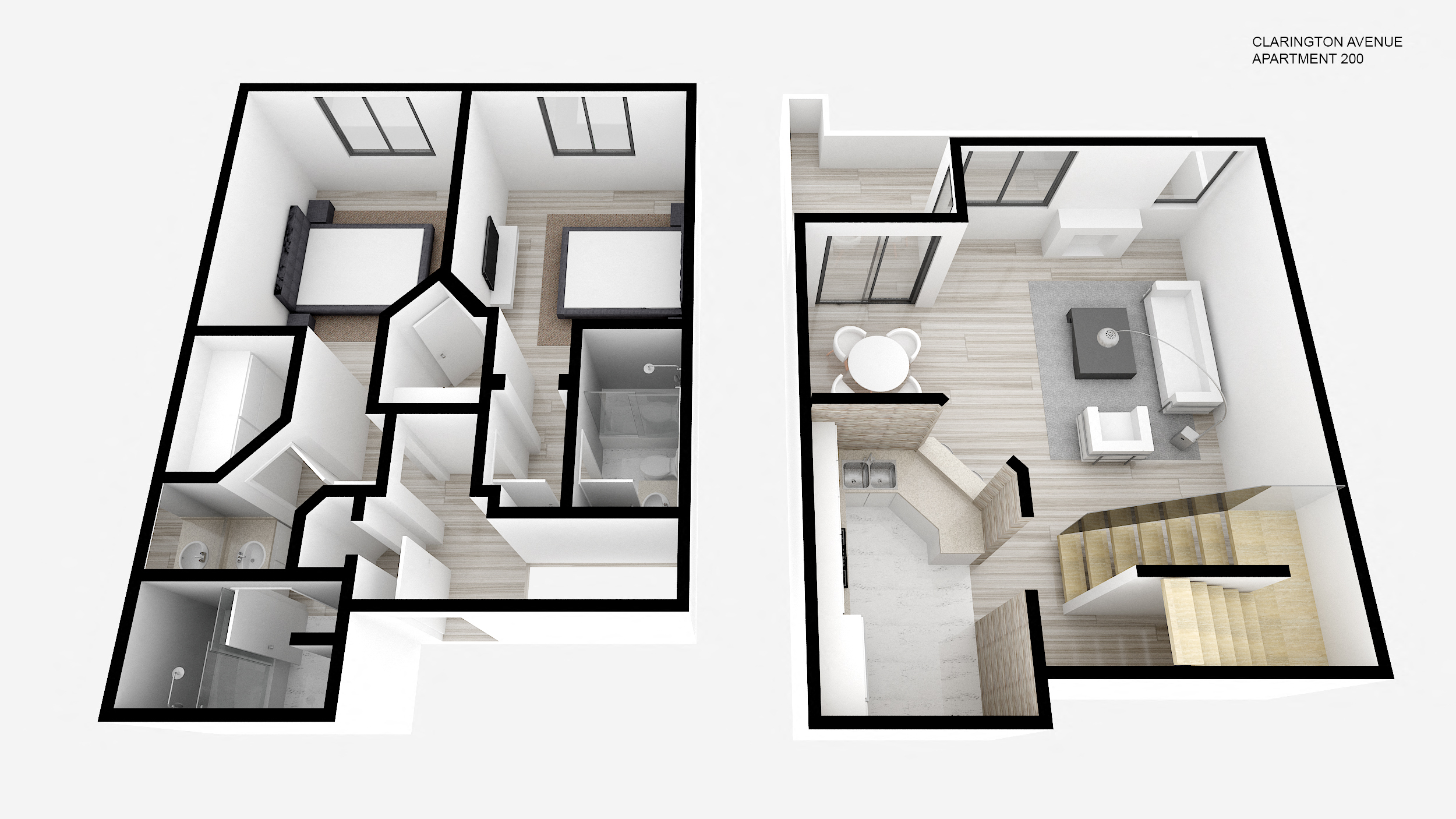 Two Bed + Two Bath Townhouse