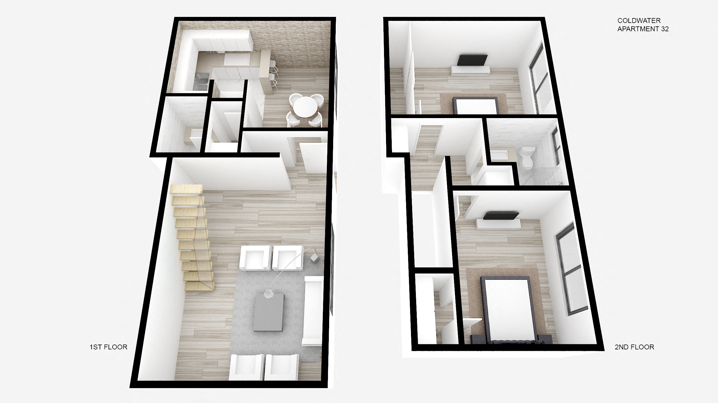 Two Bed + Two Bath w/ Den