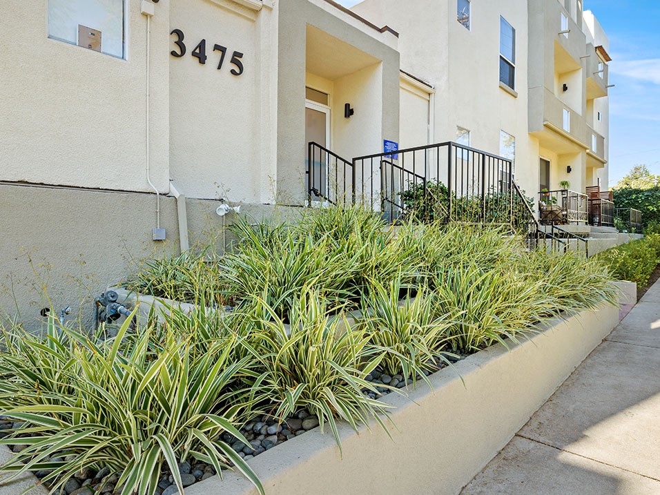 Entrance to Clarington Court Apartments