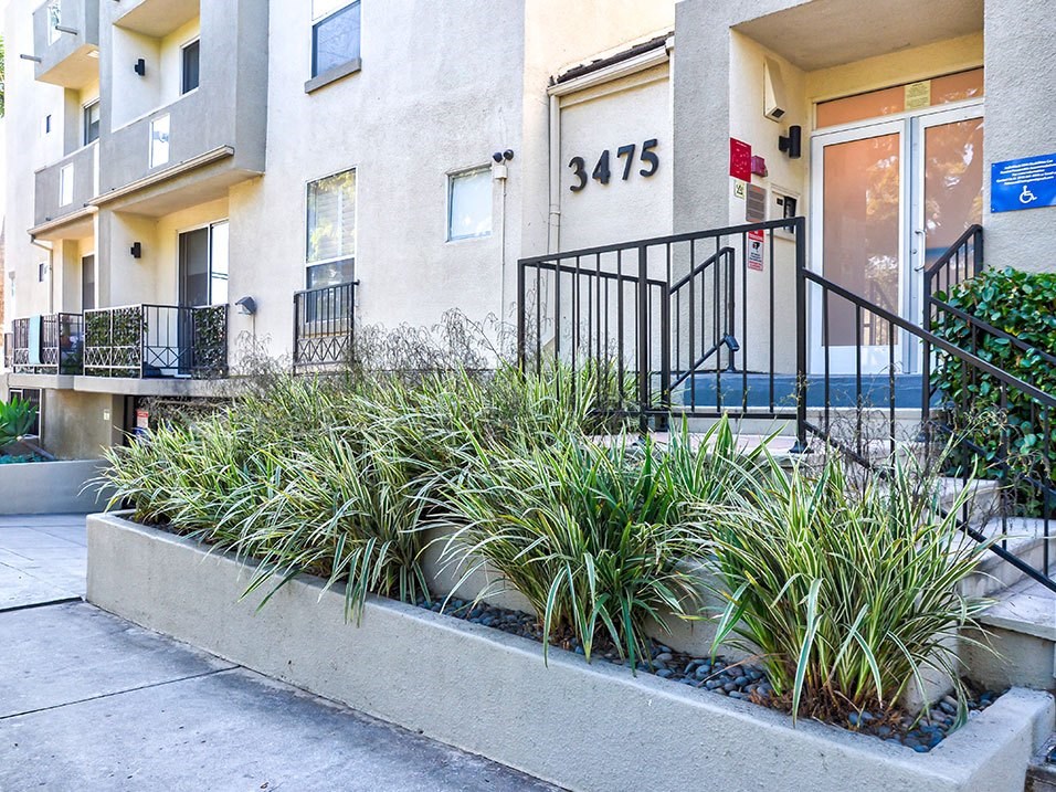 Entrance to Clarington Court Apartments.