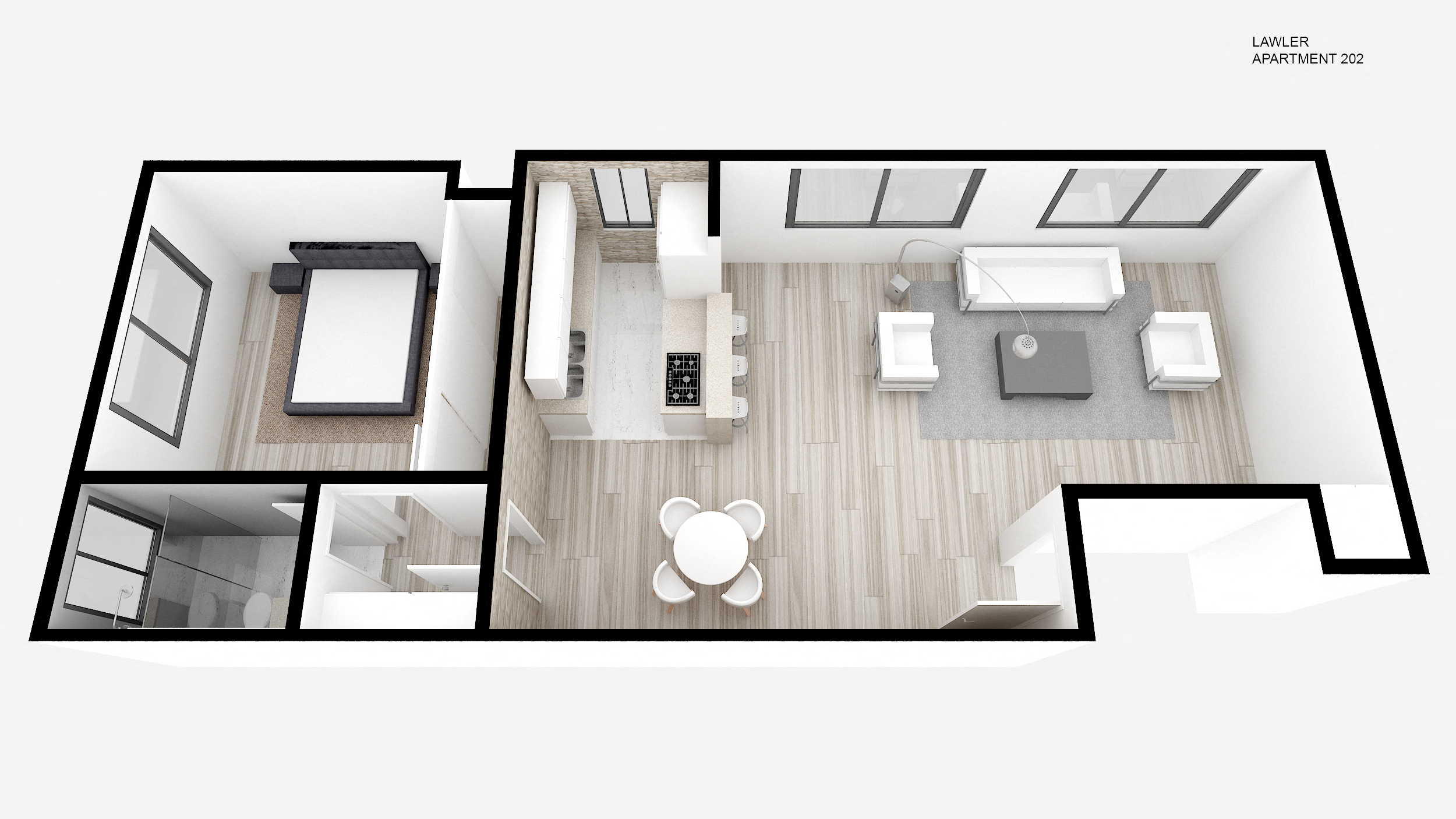 One Bed + One Bath w/ Den