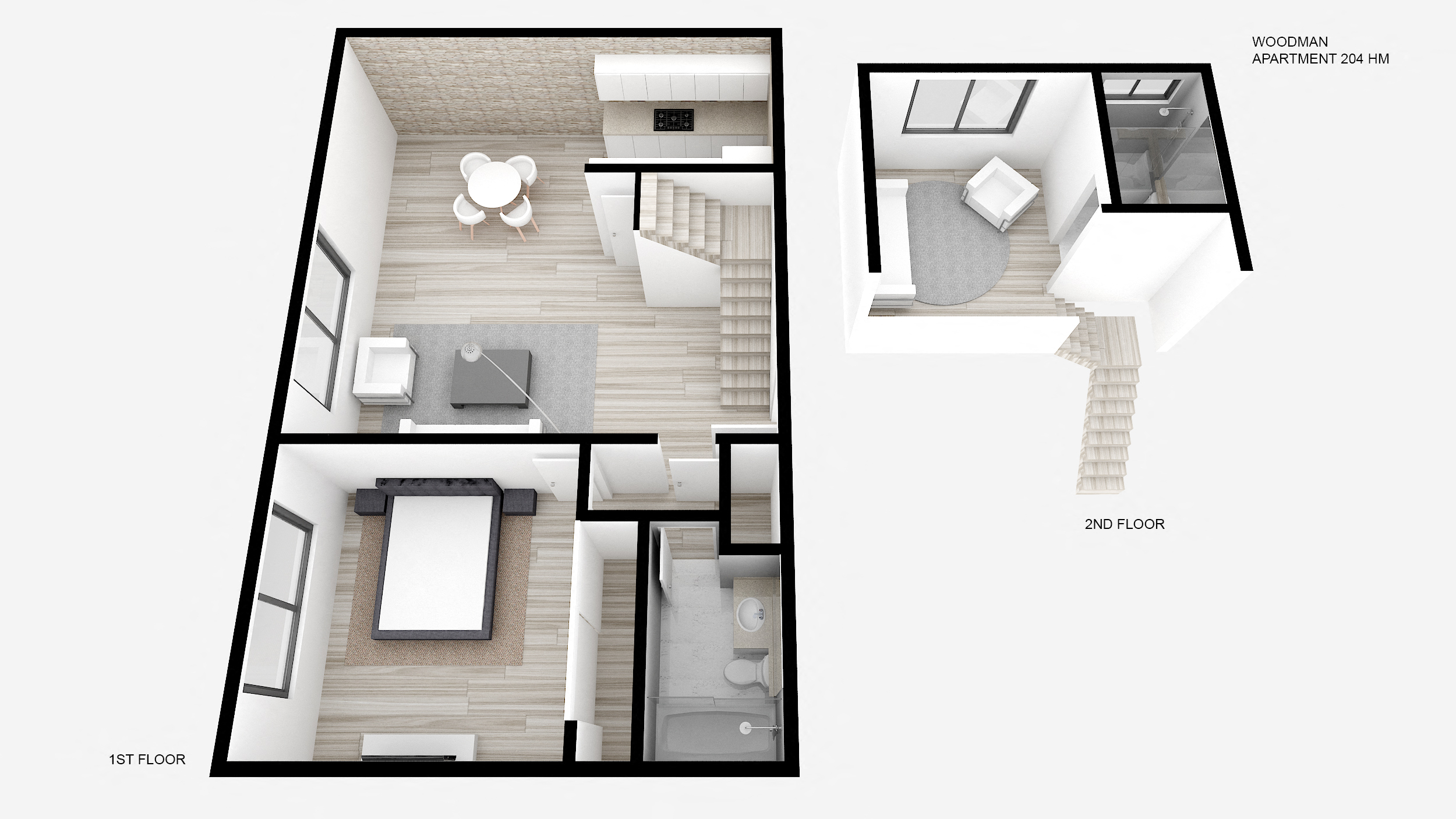 One Bed + Two Bath w/ Loft