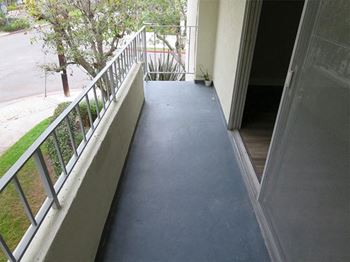 Balcony facing Rose Ave