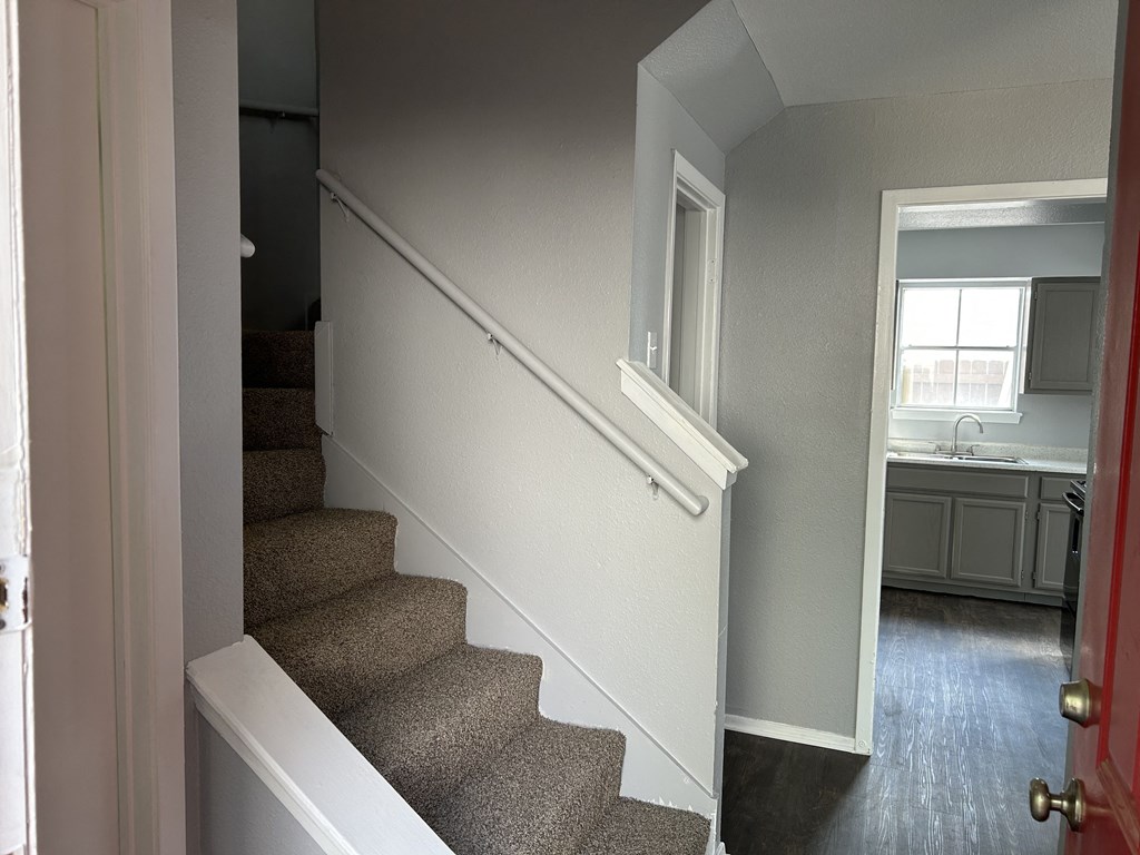 a view of a staircase