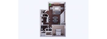 A small room with a bed, desk, and chair.