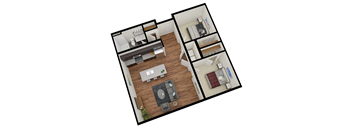 2 Bed 1 Bath