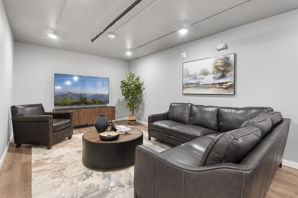 Common Room with Couch and TV