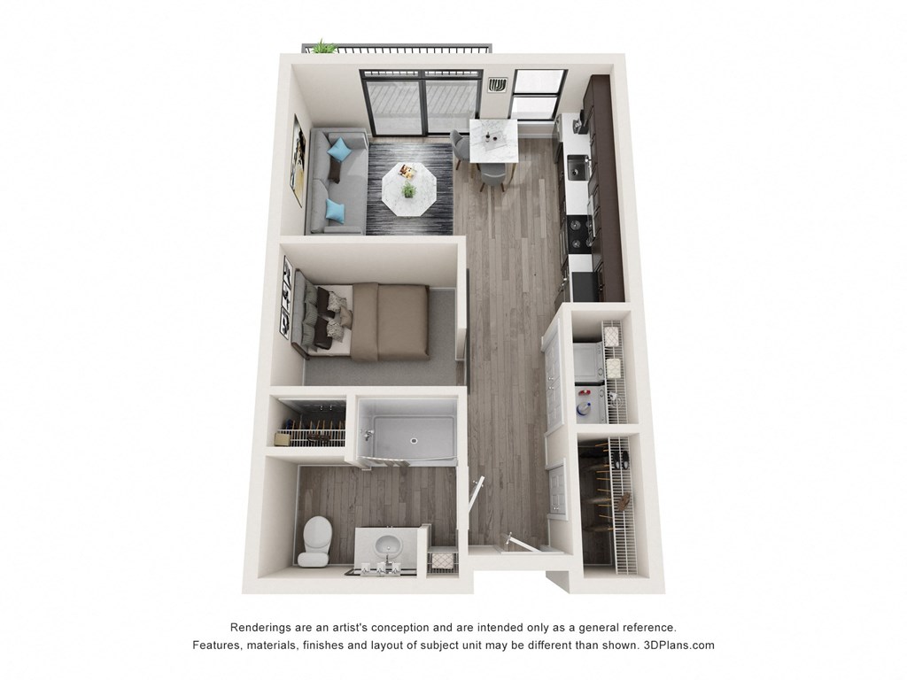 a stylized floor plan of a 2100 sqft apartment