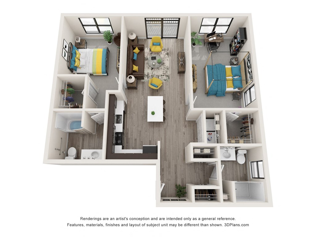 a 1 bedroom floor plan  sierra  2100 sq ft