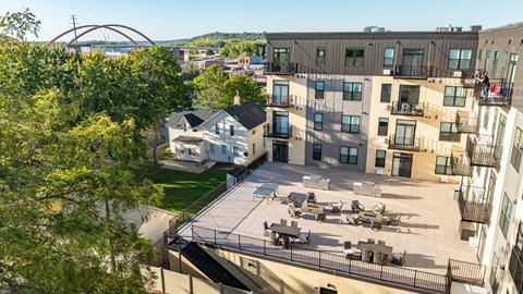 Building Patio Aerial View