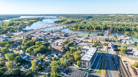 Aerial View of Building