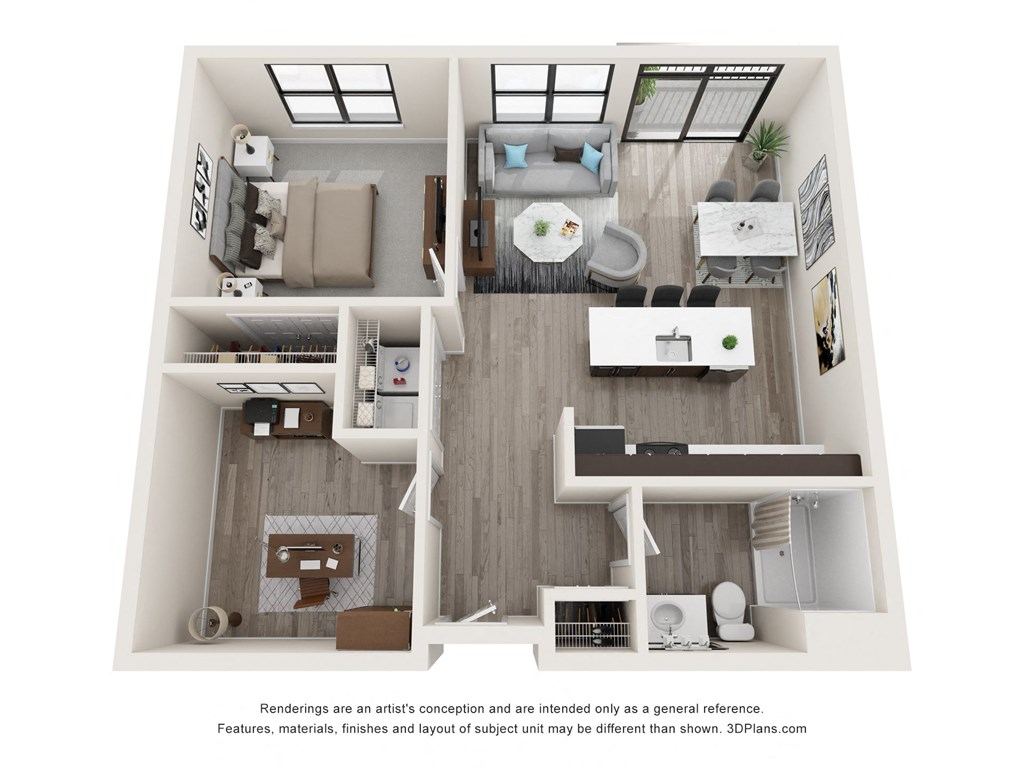 a 1 bedroom floor plan  sierra  2100 sq ft