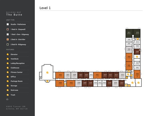 The Butte Building Map Level 1