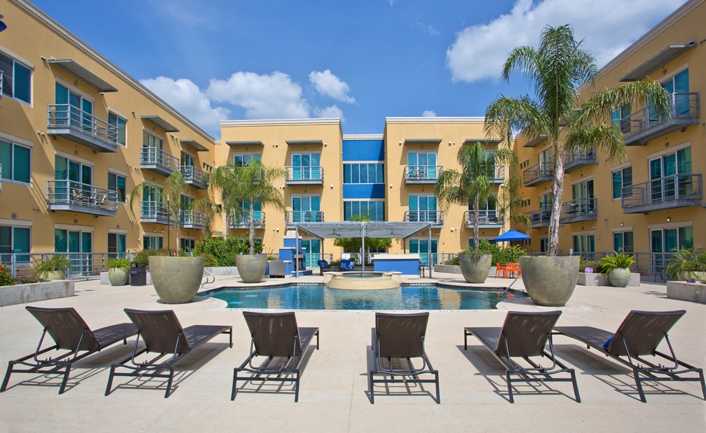 Pool view at The Mosaic on Broadway, San Antonio, TX, 78215