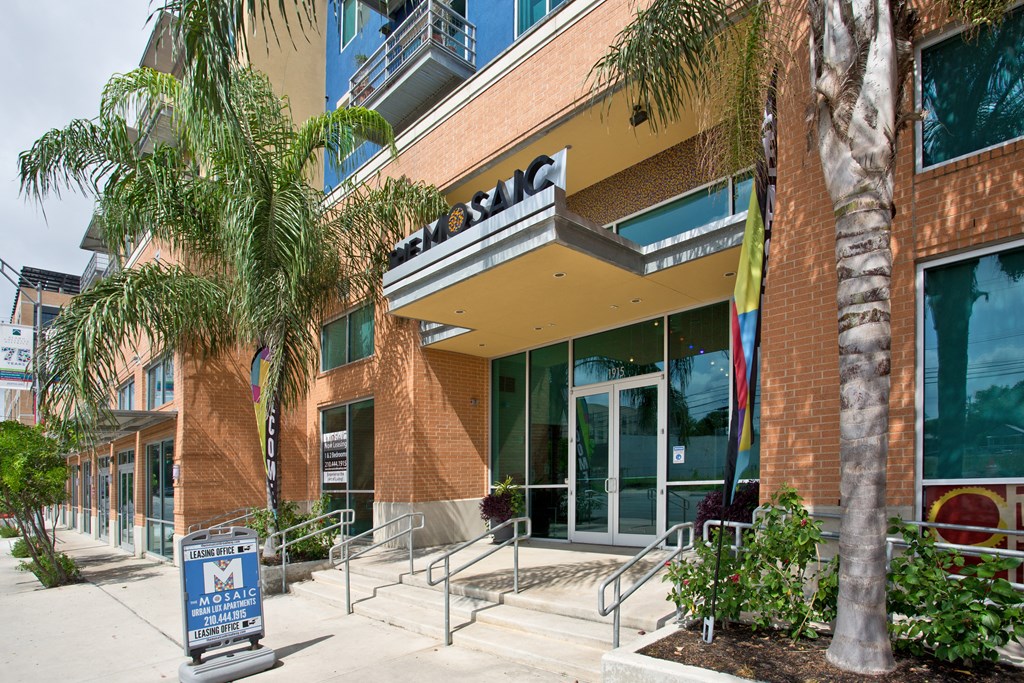 Front entry at The Mosaic on Broadway, San Antonio, Texas