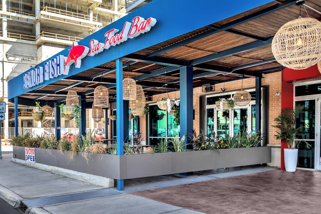 Alternate shot of Señor Fish Bar at The Mosaic on Broadway, San Antonio, Texas