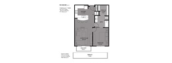 The Isidore Floor Plan at The Mosaic on Broadway, Texas