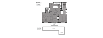 The Antoni Floor Plan  at The Mosaic on Broadway, San Antonio, TX, 78215