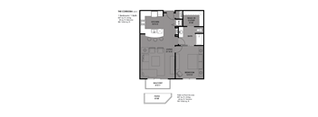 The Cordova Floor Plan at The Mosaic on Broadway, San Antonio