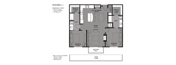 The Ravenna Floor Plan at The Mosaic on Broadway, Texas