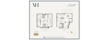 A floor plan of a house with a living room, two bedrooms, a bathroom, and a kitchen.