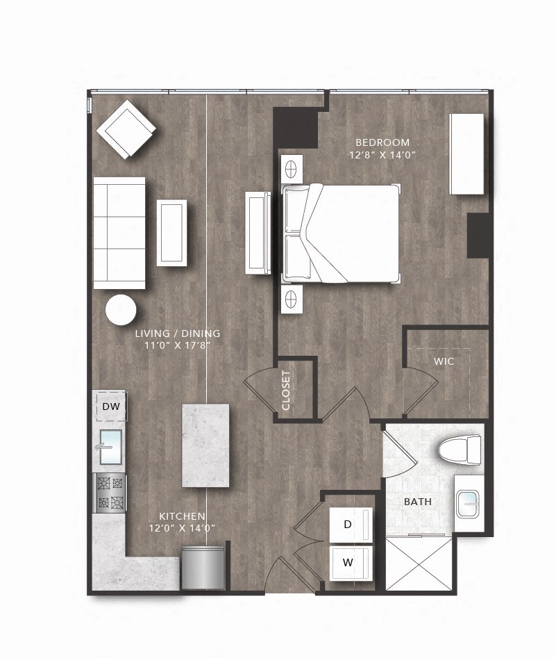 plan of 1 bedroom 1 bath apartment floor plan  the residences at sawmill estates