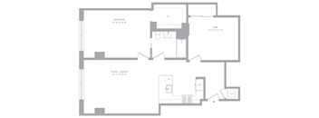 1 Bed/1 Bath Den-B5 Hudson House East