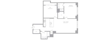 1 Bed/2 Bath Den-B7 Hudson House East