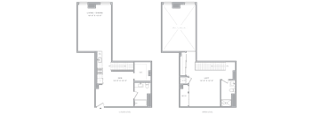 Studio+1Flex/2 Bath Loft Duplex-S3A