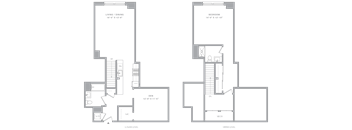 1 Bed+1Flex/2 Bath Duplex-A3A