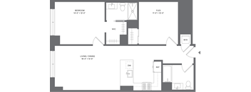1 Bed+1Flex/2 Bath_A12D
