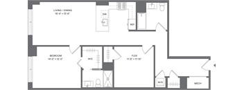 1 Bed+1Flex/2 Bath_A14D