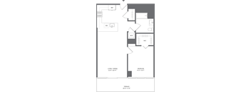 1 Bed+1Terr/1 Bath_A2