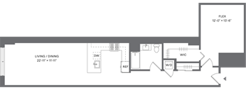 Studio+1Flex/1 Bath_S5D