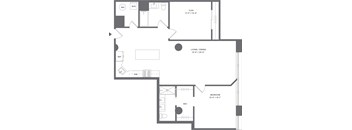 1 Bed+1Flex/2 Bath_A3D