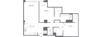 1 Bed+1Flex/2 Bath_A9D