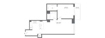 1 Bed/1 Bath-A1B