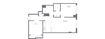 1 Bed+1Flex/1 Bath-A2A