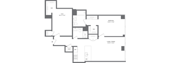 1 Bed+1Flex/2 Bath-A3B